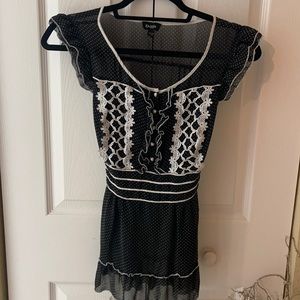 Babe polka dots drill blouse